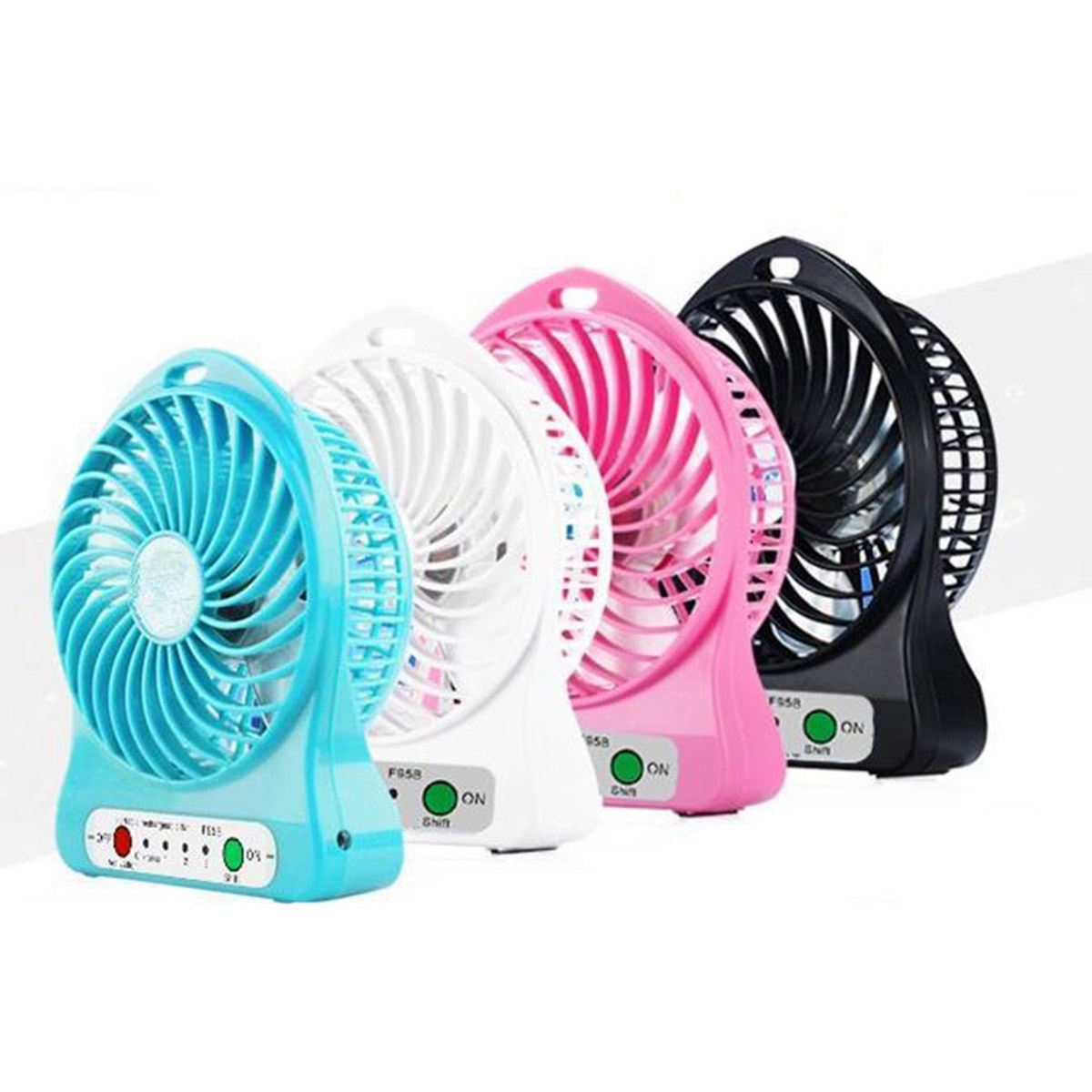 Ventilador Portátil Recargable USB Blanco.