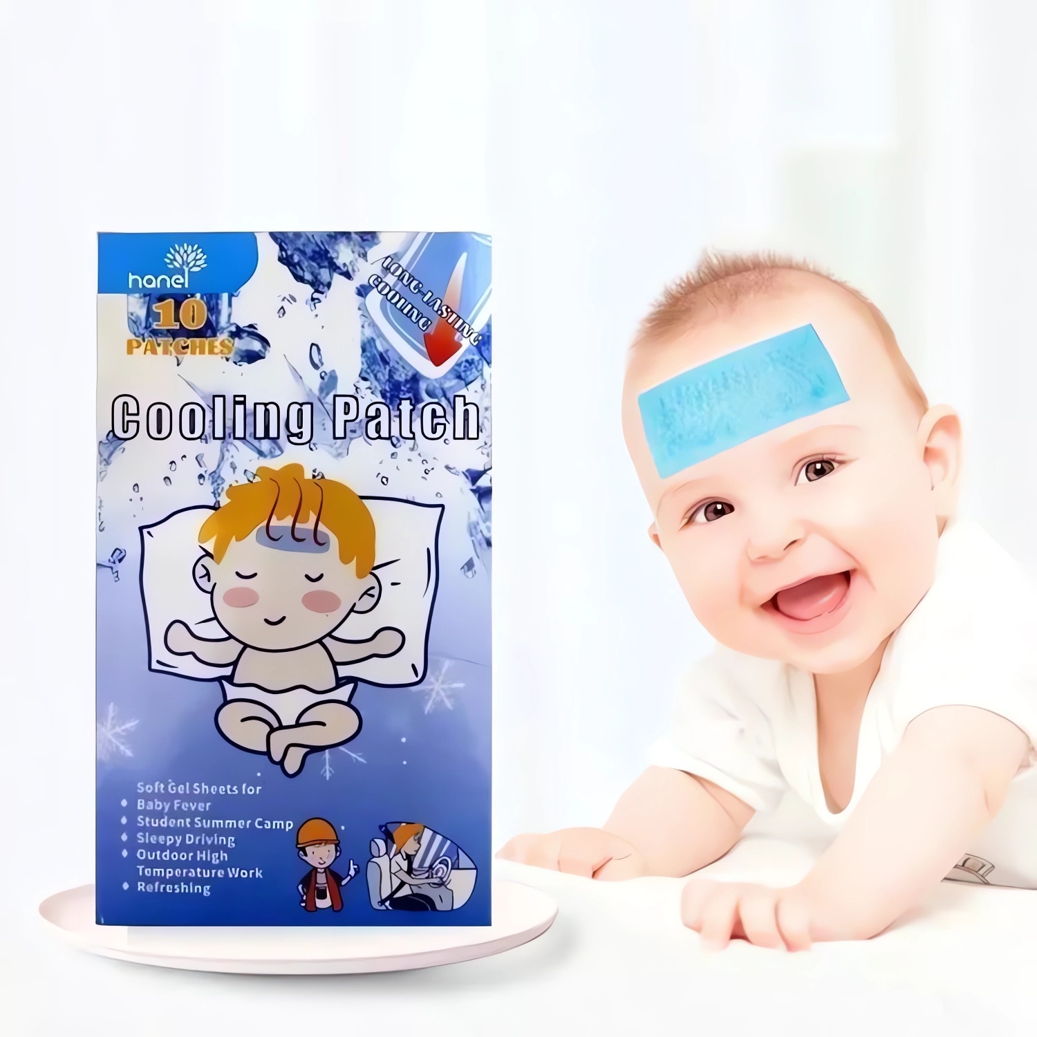 Parches de gel frío. para bajar la temperatura, calentura o fiebre, 10 ...