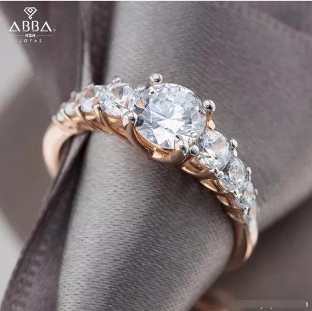 ANILLO DE COMPROMISO LUZÍA ORO 10K ABBA JOYAS 