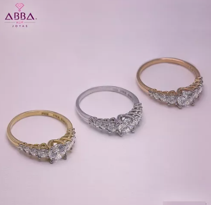 ANILLO DE COMPROMISO LUZÍA ORO 10K ABBA JOYAS 
