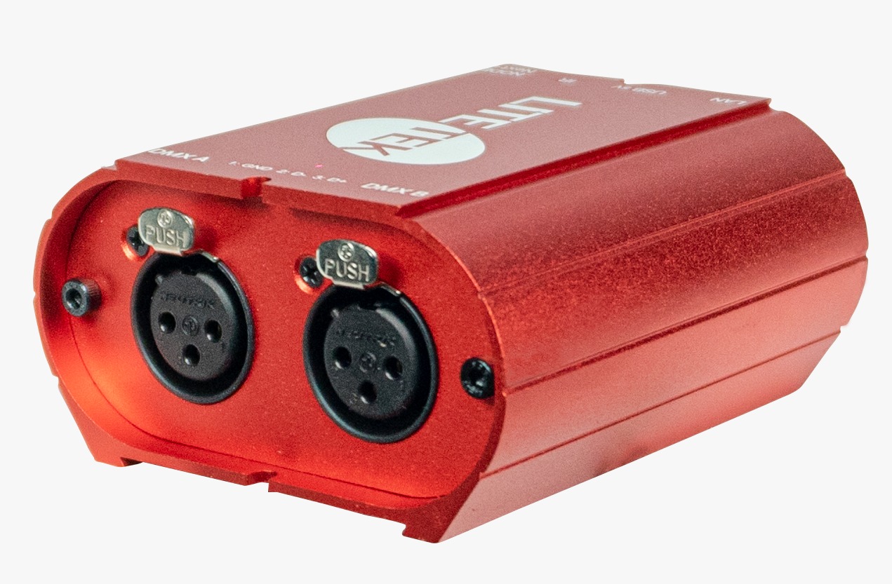 Interfaz Para Iluminación LITE TEK  Delux 1024, 2 Universos