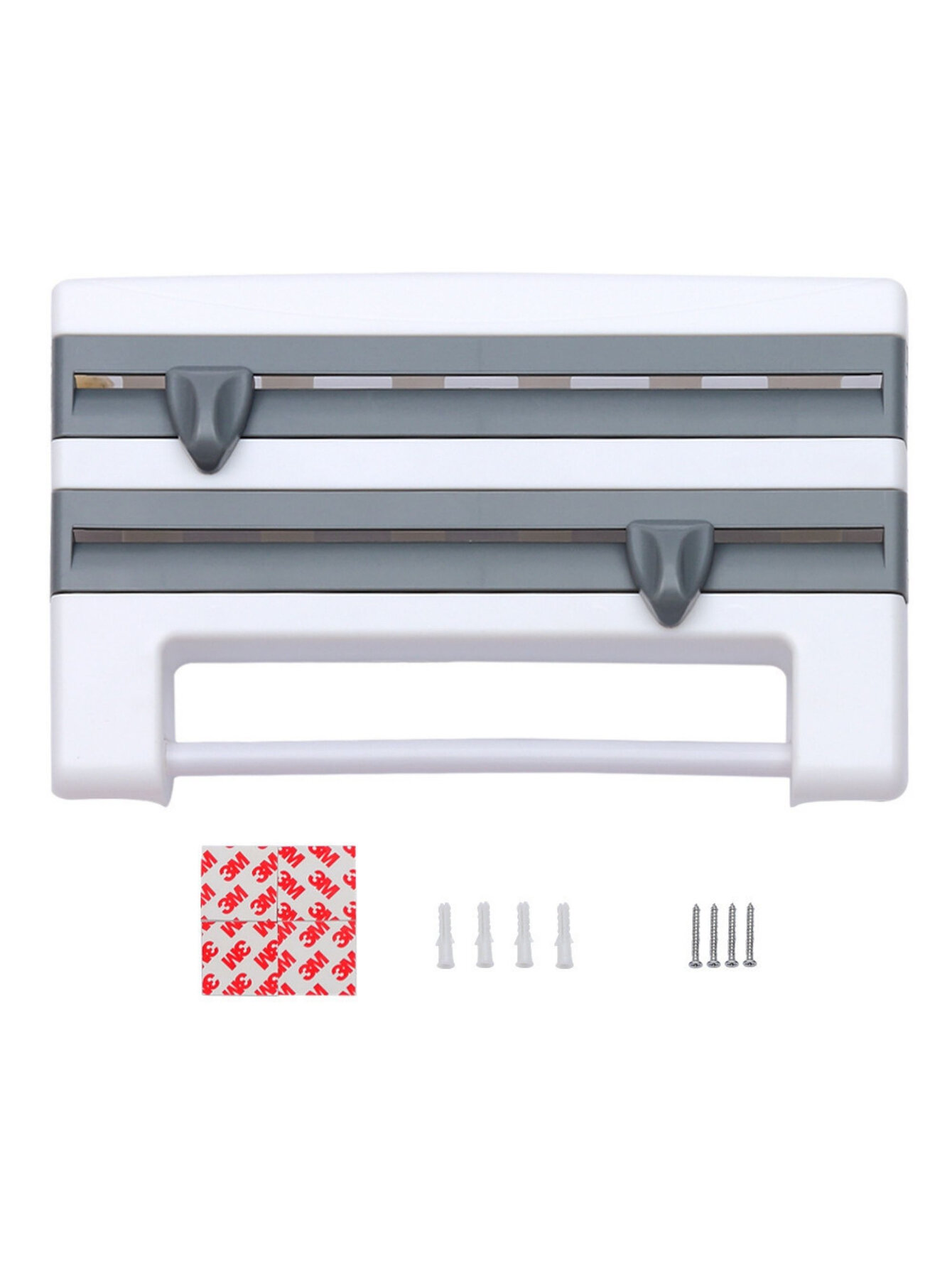 Dispensador Organizador 3 En 1 Servitoalla Papel Aluminio Playo Cocina.