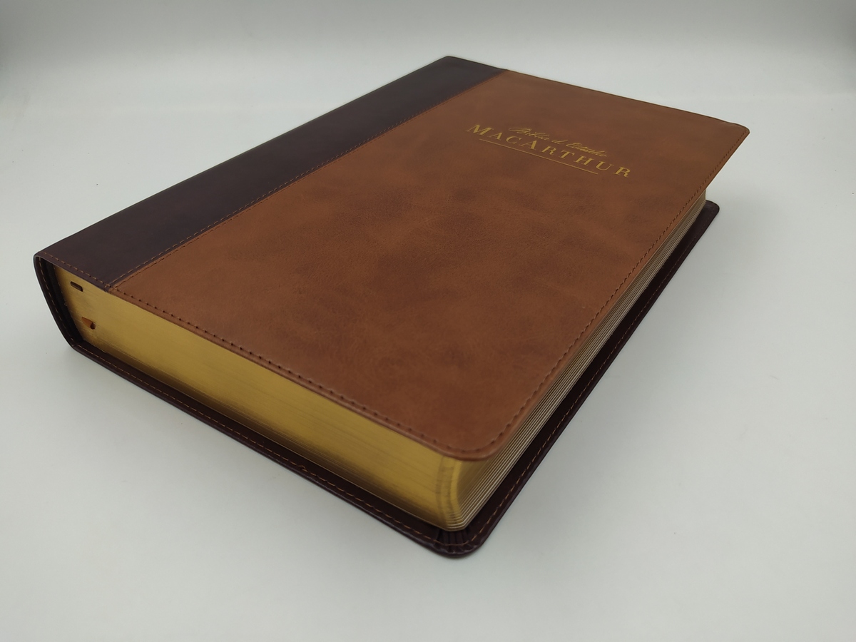 Biblia NBLA De Estudio MacArthur, Símil Piel, Café