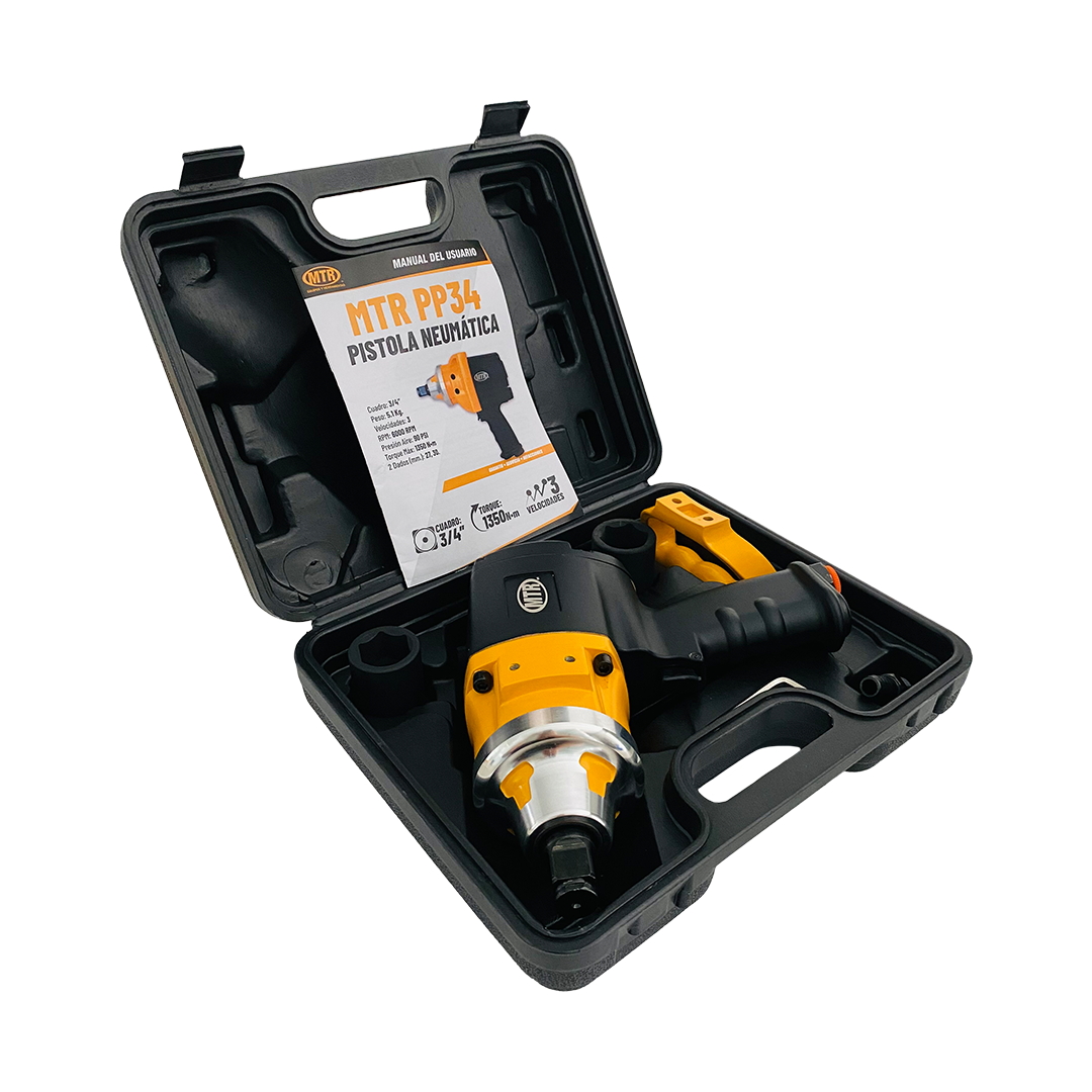 PISTOLA DE IMPACTO DE 3/4" MTR NEUMATICA