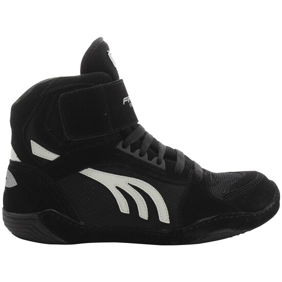 Par de Zapatillas Bota Fire Sports Box Boxeo MMA Luchas Negro/Blanco.