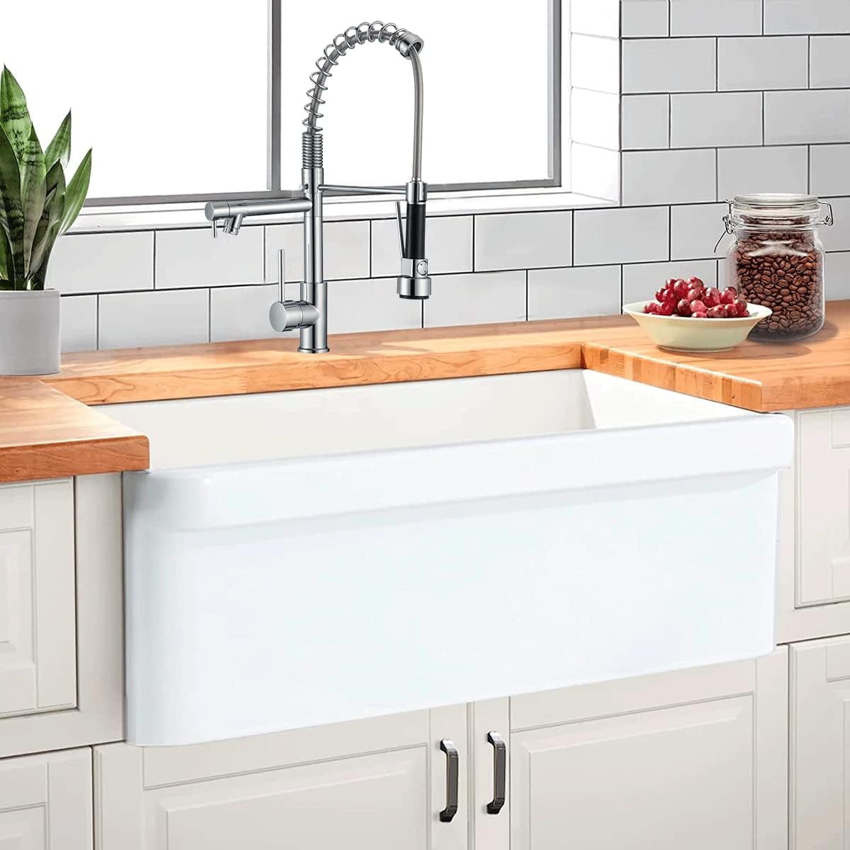 Mezcladora para Fregadero Monomando con Cuello Flexible, Llaves para Tarja de Cocina con Dos Salidas de Agua y Sostenedor de Cuello.