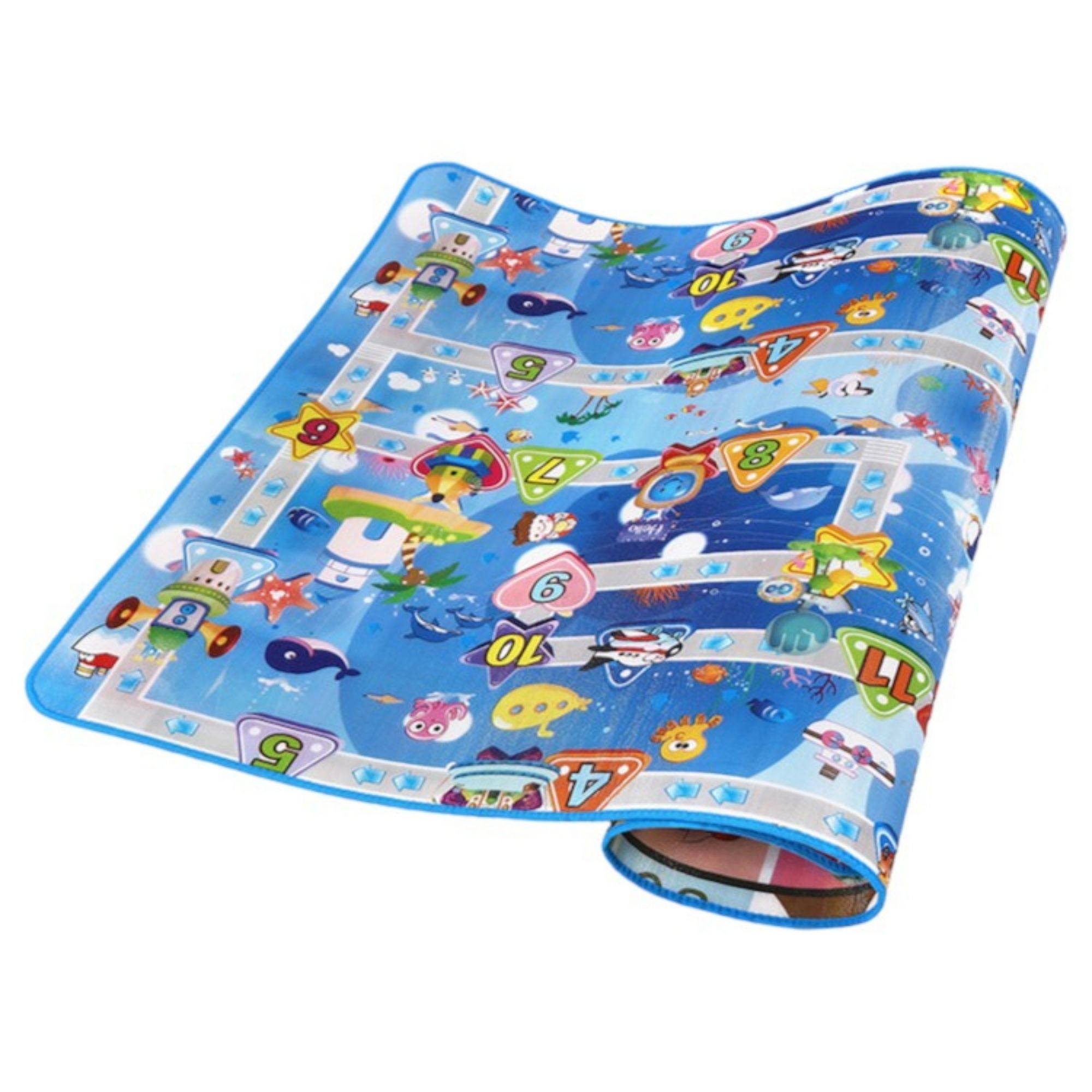 Tapete Didáctico Infantil Para Bebés y Niños de 180 x 150 cms con 2 Vistas Plegable