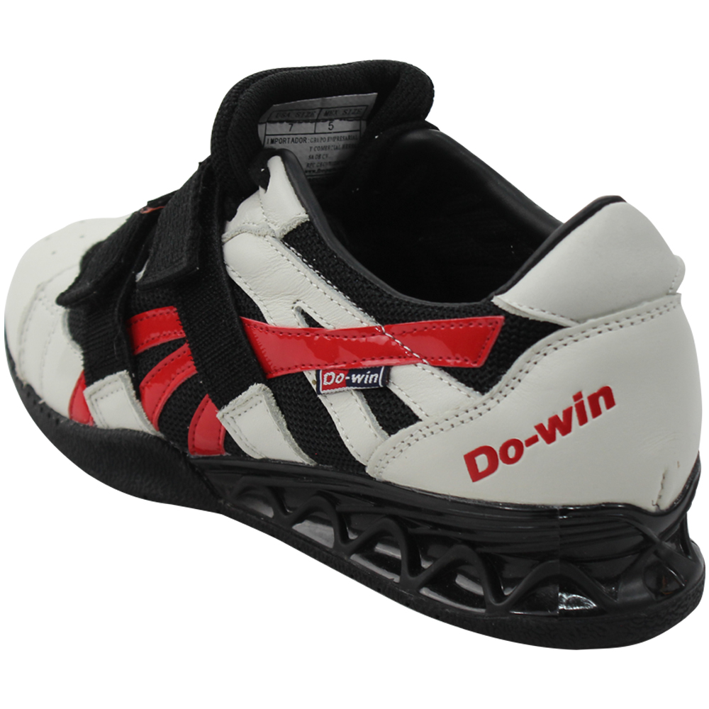 Par de Zapatillas de Halterofilia Fire Sports Levantamiento Pesas Importadas Competencia Blanco/Rojo/Negro.