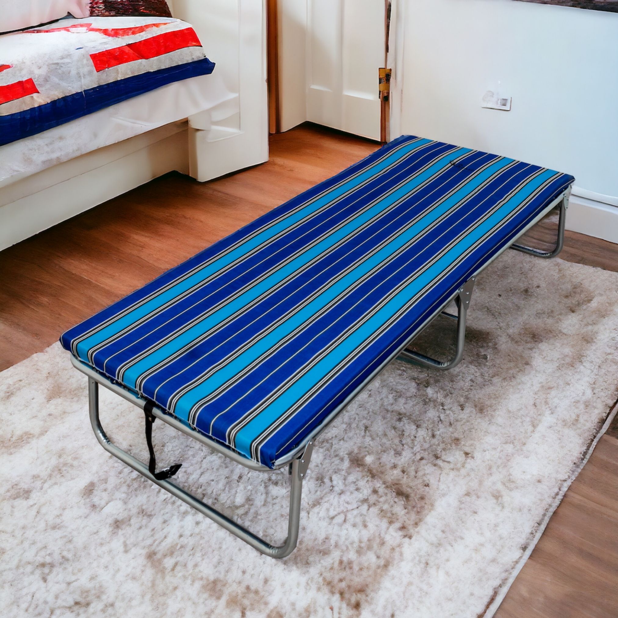 Catre Camastro Plegable de Maya Metálica con Colchón De 4 cm. Pegaso .