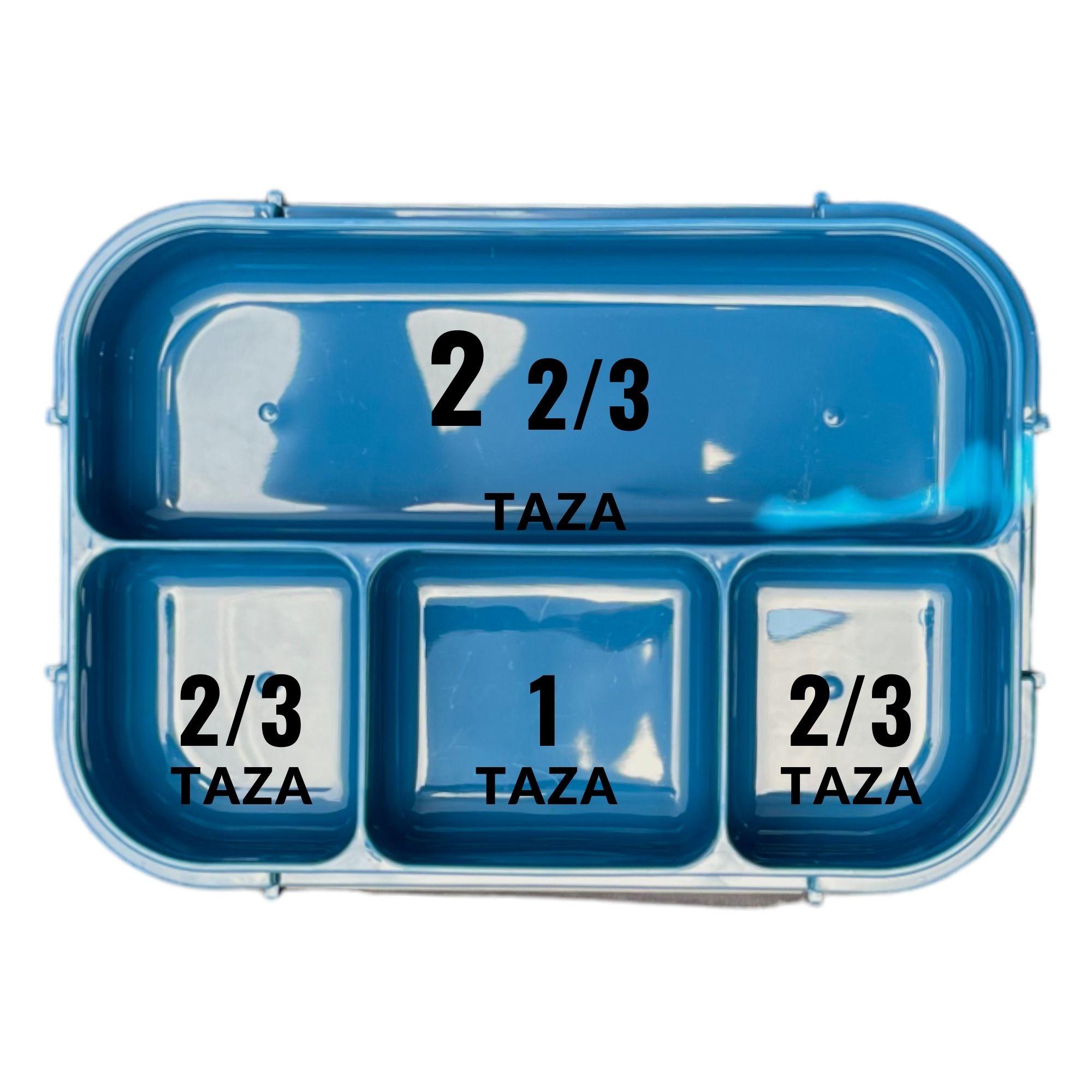 Contenedor Lonchera Lunch Box Hermético con 4 Divisiones 