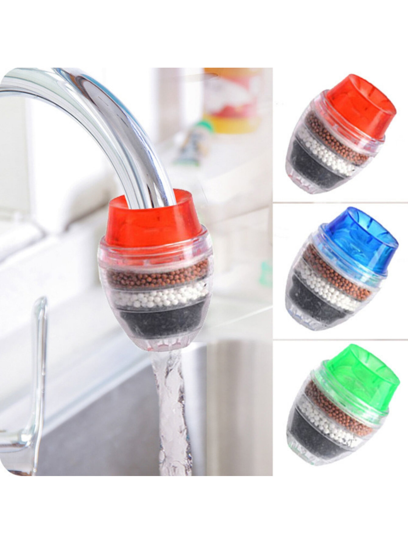 Mini Filtro Purificador de Agua Para Grifo (2piezas)