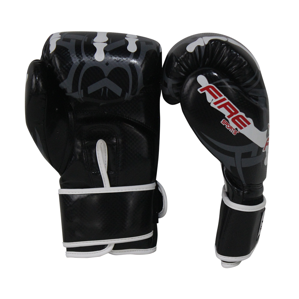 Guantes de Box Fire Sports PVC Boxing Diseño Calavera 12oz y 14oz