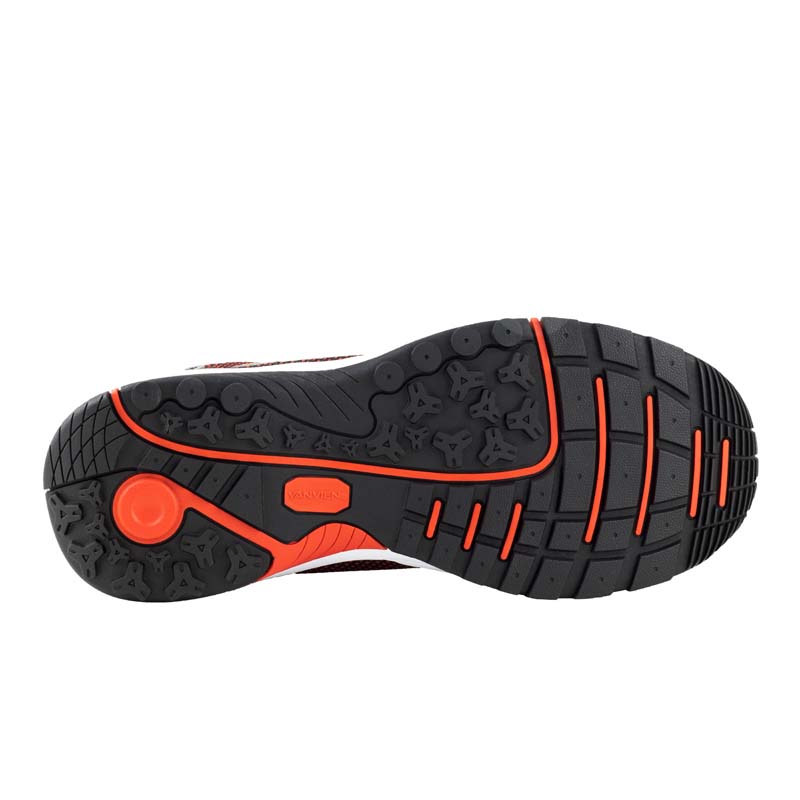 Tenis Industrial Dielectrico Van Vien Hombre Tipo Bota Casquillo F0009 Rojo Negro.