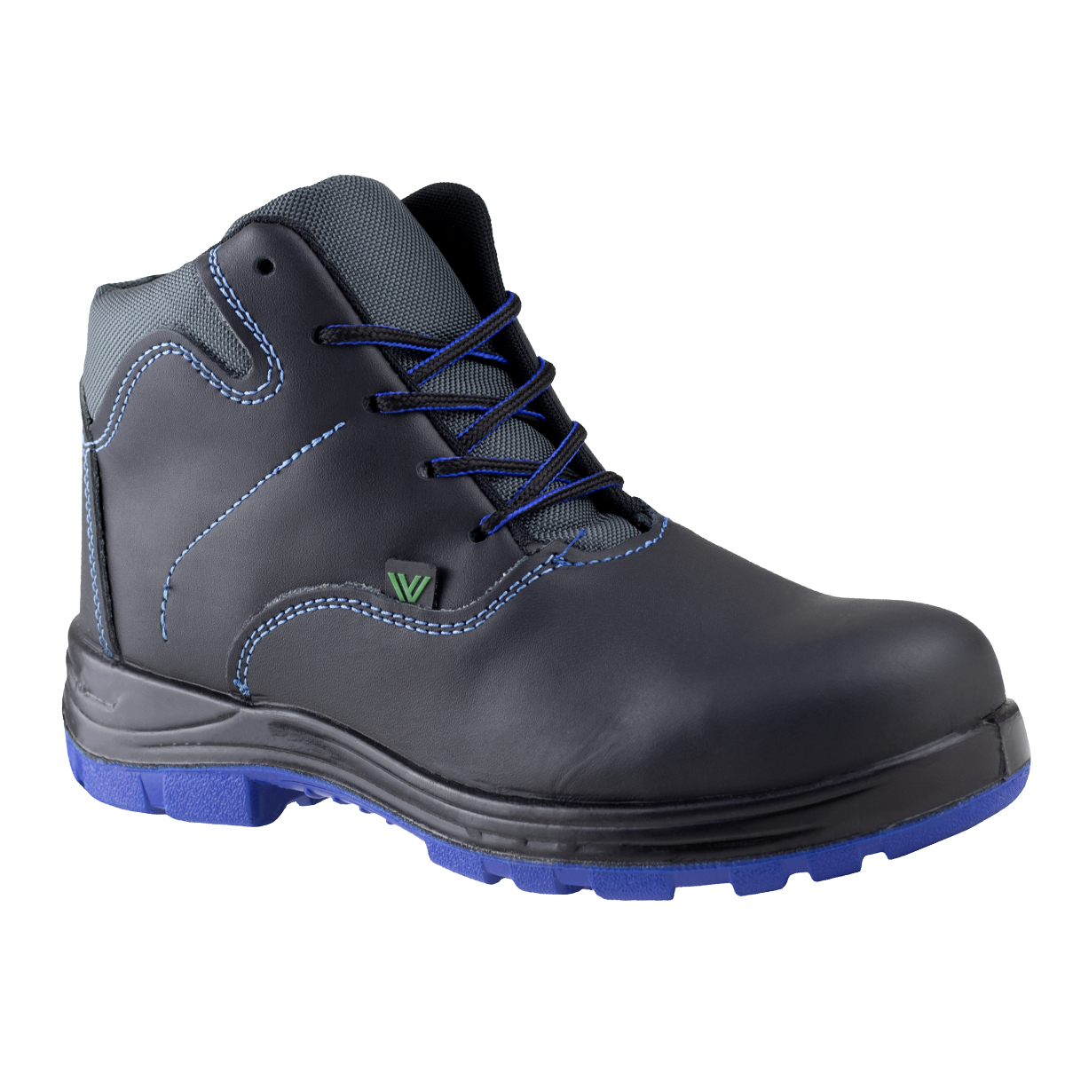 Bota Industrial Dieléctrica Para Hombre Van Vien INTT KLN3D Negro Azul.