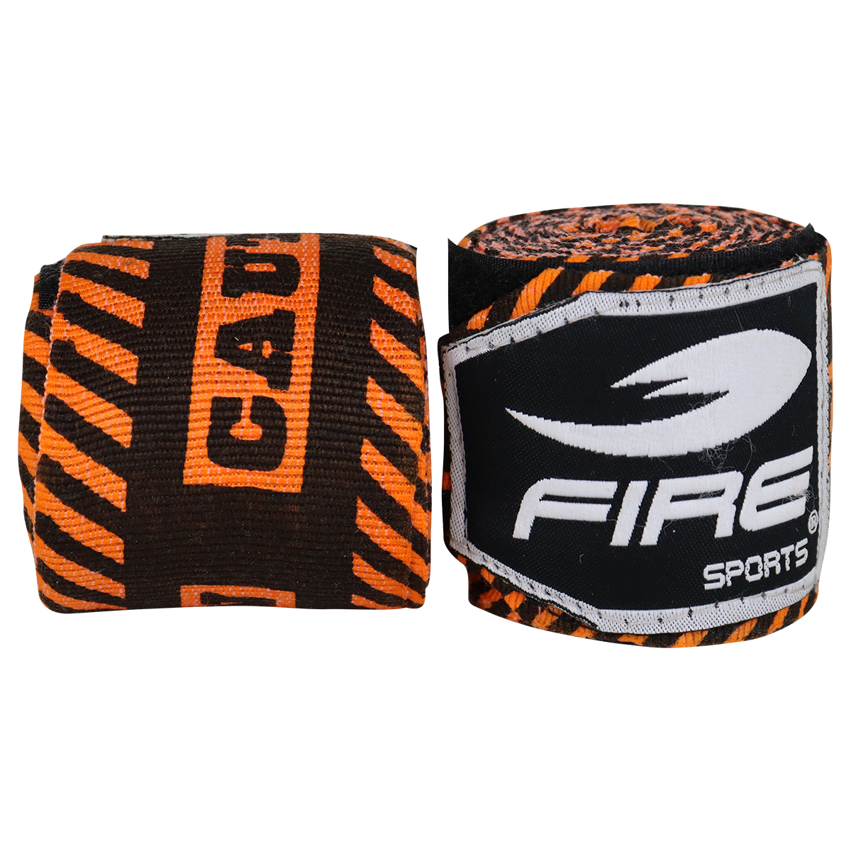 PAR DE VENDAS PROFESIONALES SEMIELÁSTICAS PARA BOX Y ARTES MARCIALES FIRE SPORTS NARANJA.