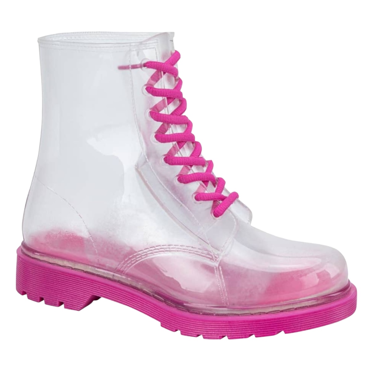 Bota Transparente De Lluvia Pink By Price Shoes