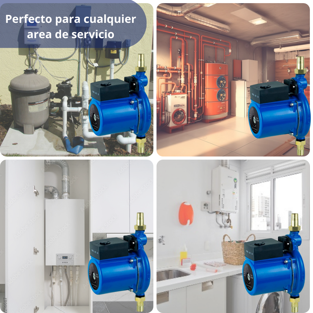 Bomba Presurizadora Aumenta la Presión del Agua (1/6 HP)