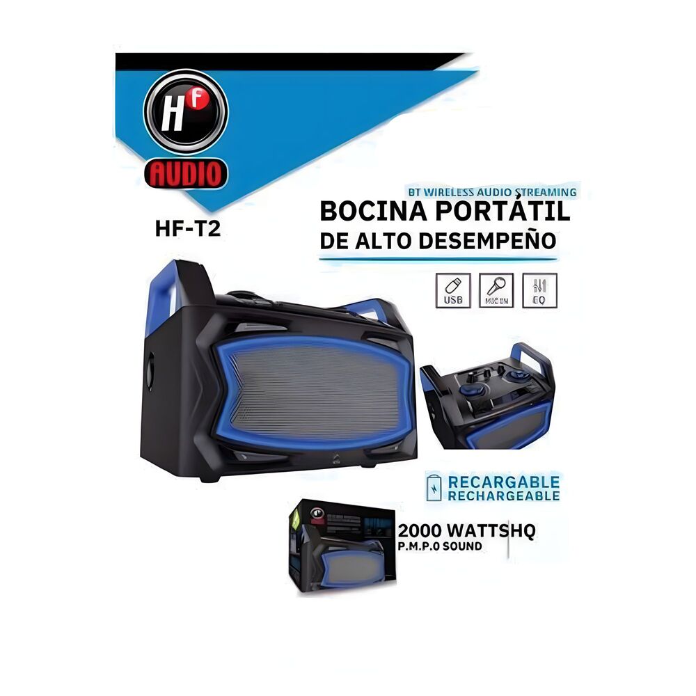 Bocina Portatil BT 2000W HF AUDIO HF-T2