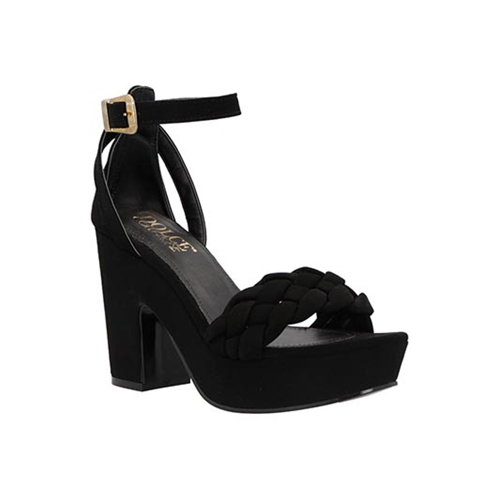Zapatillas Plataforma Mujer Negro Glam Glam 5282 Tacones Dama Originales 