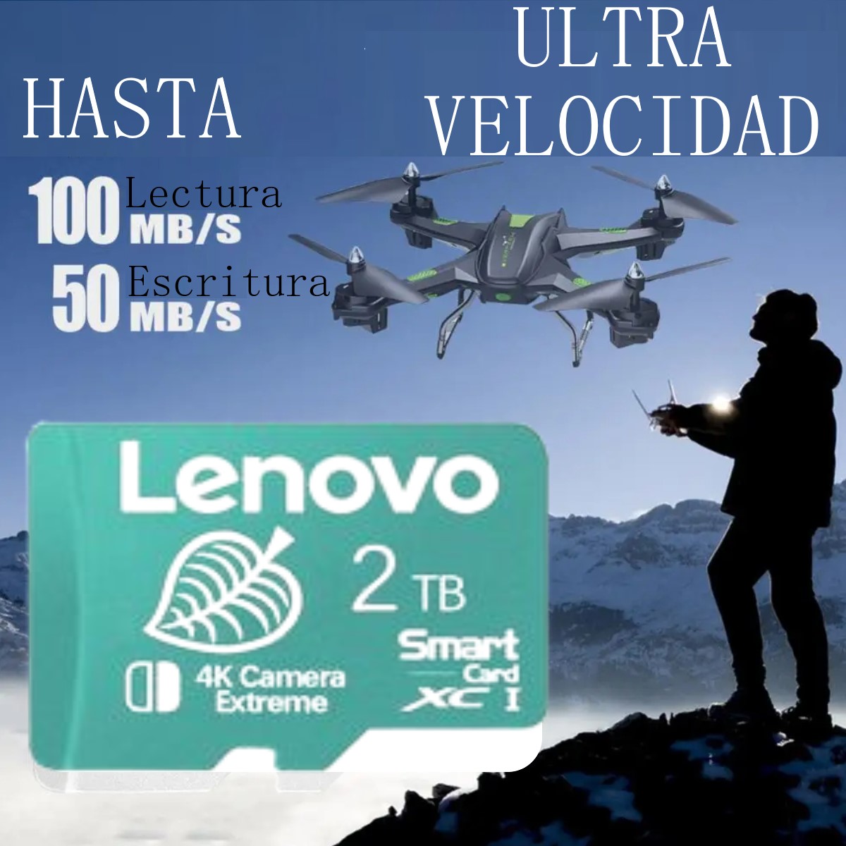 Memoria micro SD teléfono pc lap Lenovo tarjeta De Memoria 2TB 4K juego dron gamer