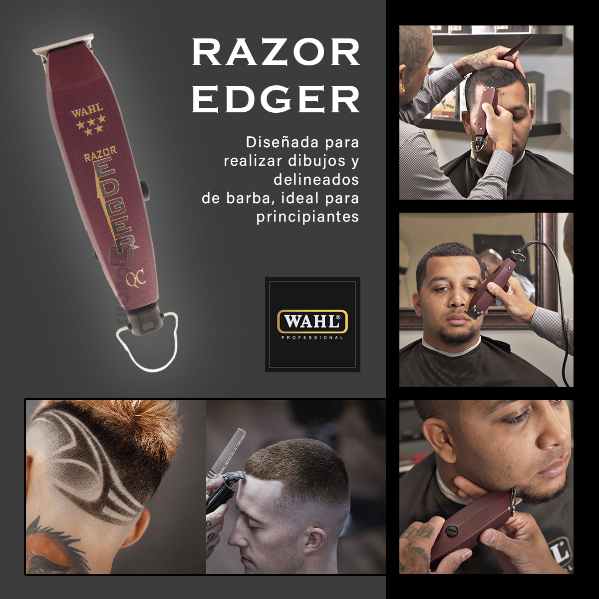 Cortadora Y Terminadora De Cabello Wahl Unicord Combo Profesional Alambricas 