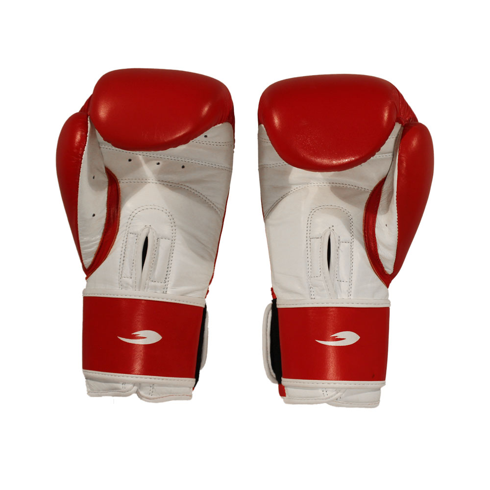 PAR DE GUANTES DE BOX FIRE SPORTS DE PIEL OFICIAL PARA COMPETENCIAS OLÍMPICAS ROJOS.
