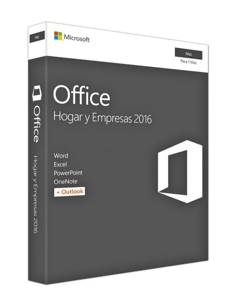 Microsoft Office Hogar & Empresas 2016 1 usuario para Mac.