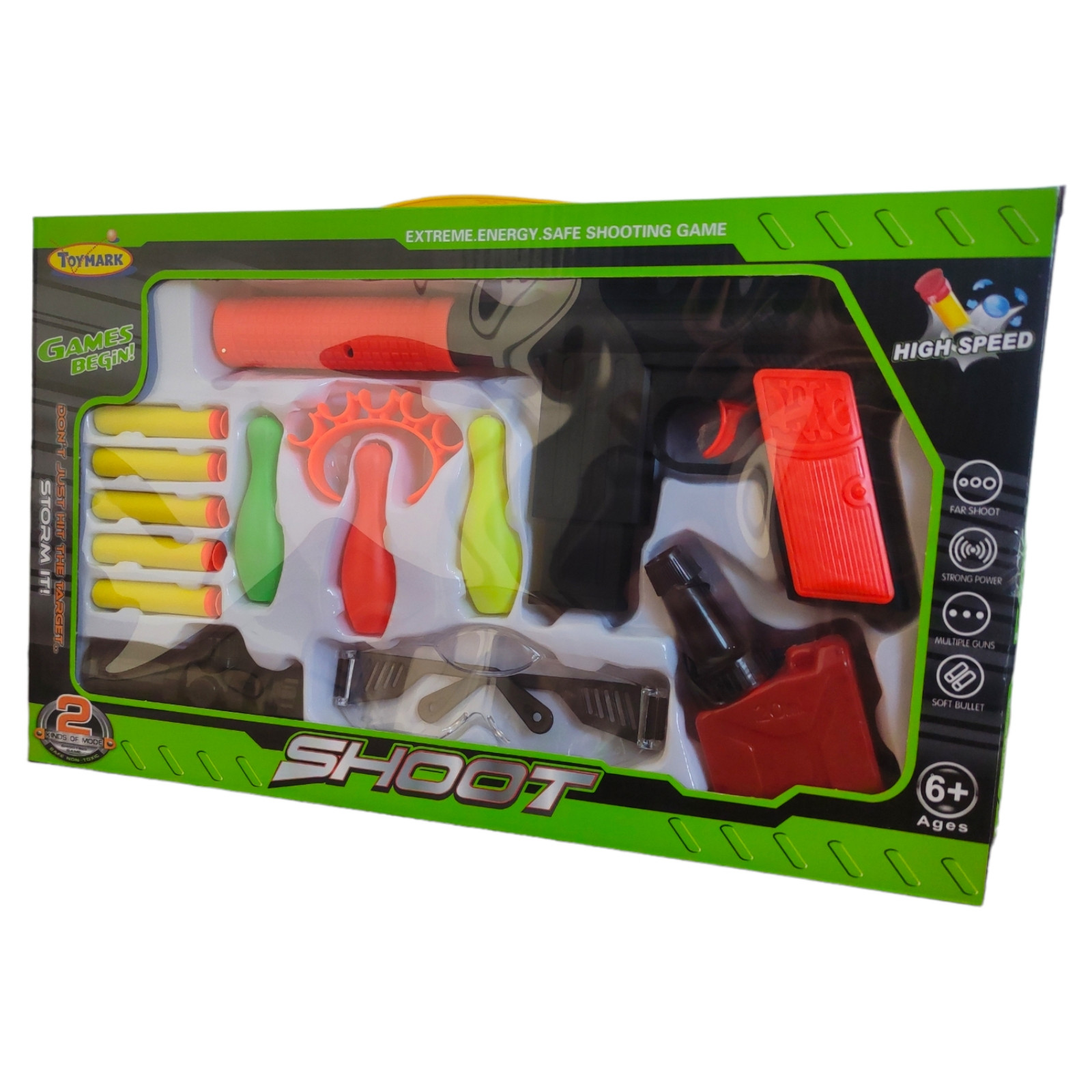 Pistola de Juguete Lanzador de Hidrogel 1200 gel y 5 dardos - Negro.