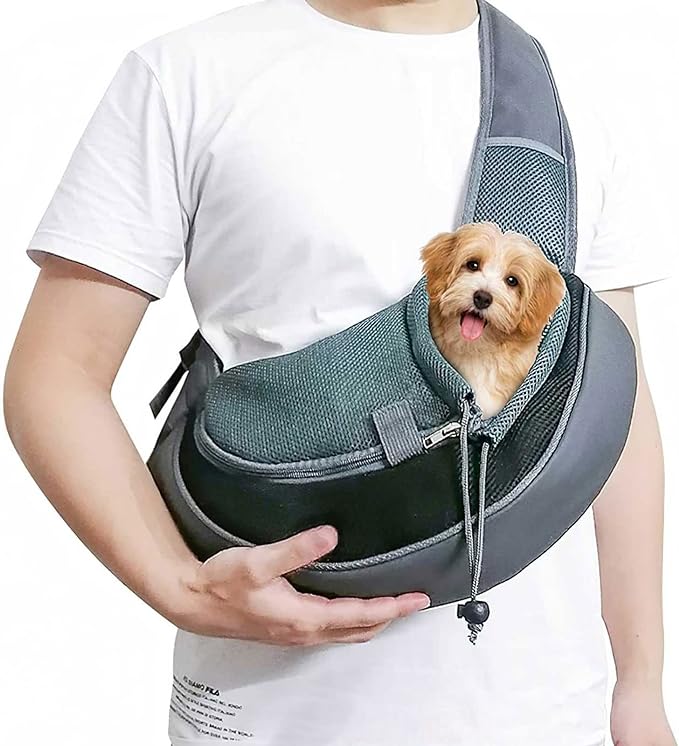 A YAUYAP Mochila Cangurera Transportadora Perros, Ajustable Cangurera Perro Hebilla para Perros, Gatos, Mascotas, Negro