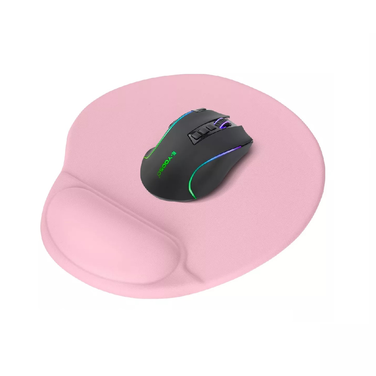 Mouse Pad Ergonomico Con Soporte Muñeca / Color Rosa.