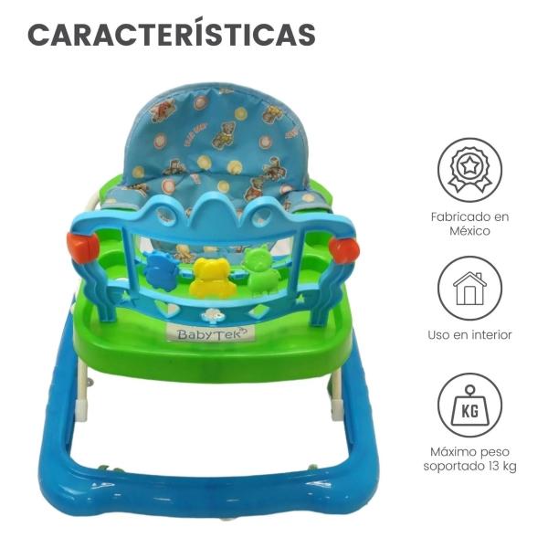 Andadera para Bebe Economica con Juguetero Y Musical  - Verde