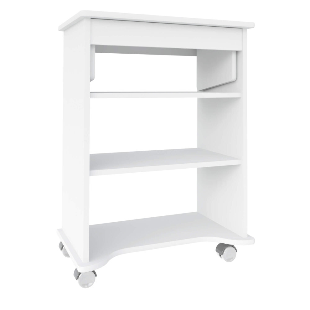 Escritorio Mesa De Computo Bertolini Portátil Blanca.