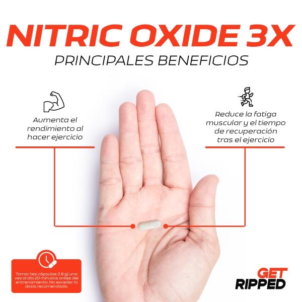 Óxido Nítrico 3x 120 Capsulas Arginina Citrulina. Nitric Oxide 3X Get Ripped
