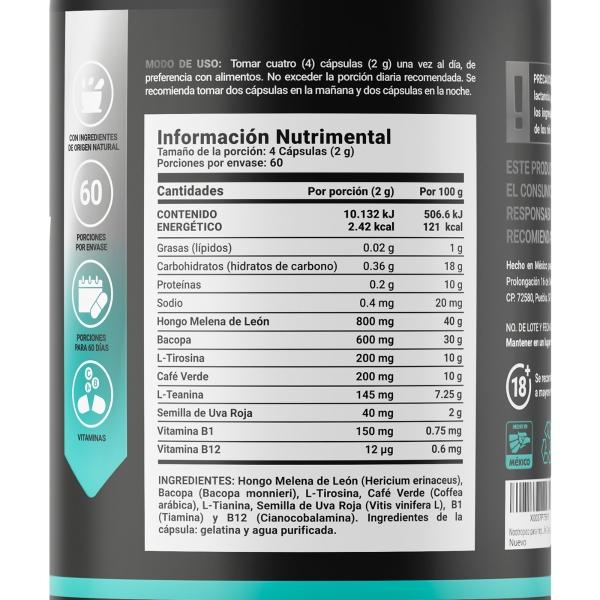 Nootropico Para Impulso Mental De 240 Caps. Clarity P. B Life