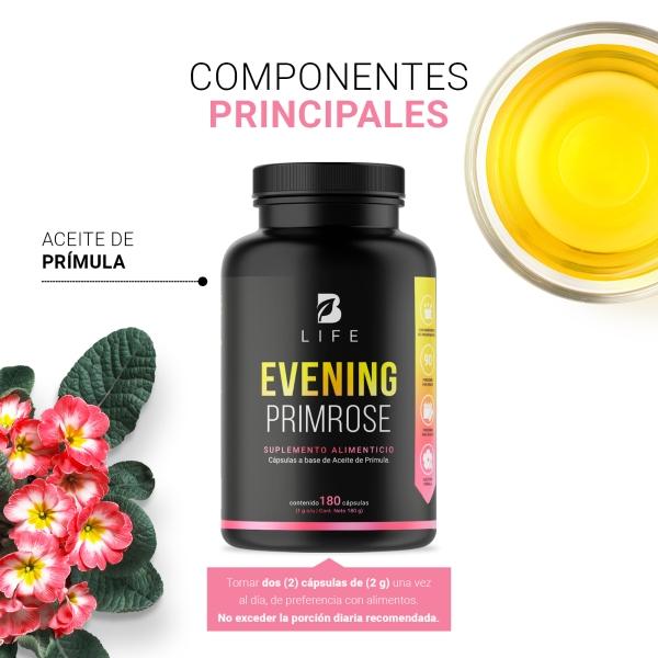 Aceite De Prímula (onagra) De 180 Caps. De 1000mg. Evenning Primrose. B Life