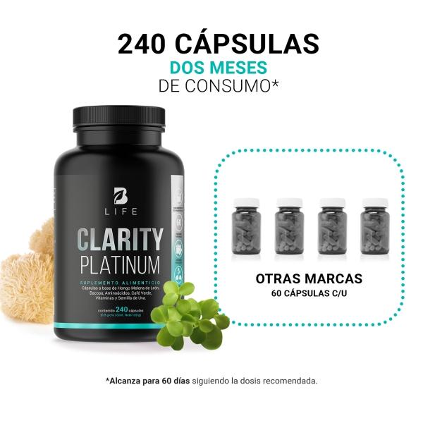 Nootropico Para Impulso Mental De 240 Caps. Clarity P. B Life
