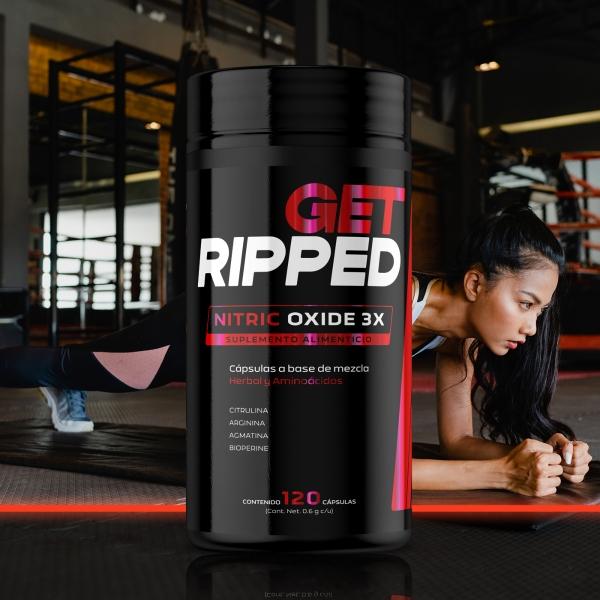Óxido Nítrico 3x 120 Capsulas Arginina Citrulina. Nitric Oxide 3X Get Ripped