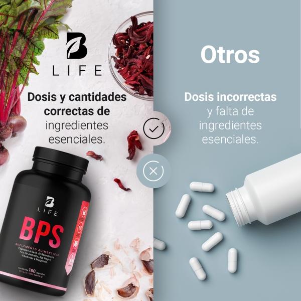 Soporte Para La Hipertensión Arterial De 180 Cápsulas. Blood Pressure Support B Life