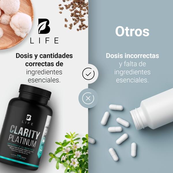 Nootropico Para Impulso Mental De 240 Caps. Clarity P. B Life