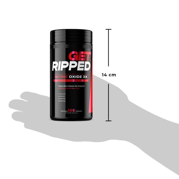 Óxido Nítrico 3x 120 Capsulas Arginina Citrulina. Nitric Oxide 3X Get Ripped