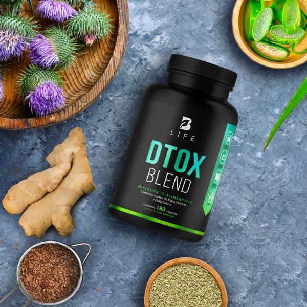 Detox Natural De 180 Cápsulas, Dtox Blend. B Life.