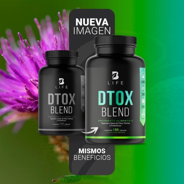 Detox Natural De 180 Cápsulas, Dtox Blend. B Life.