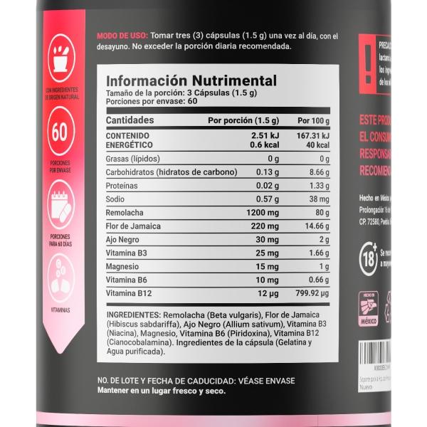 Soporte Para La Hipertensión Arterial De 180 Cápsulas. Blood Pressure Support B Life