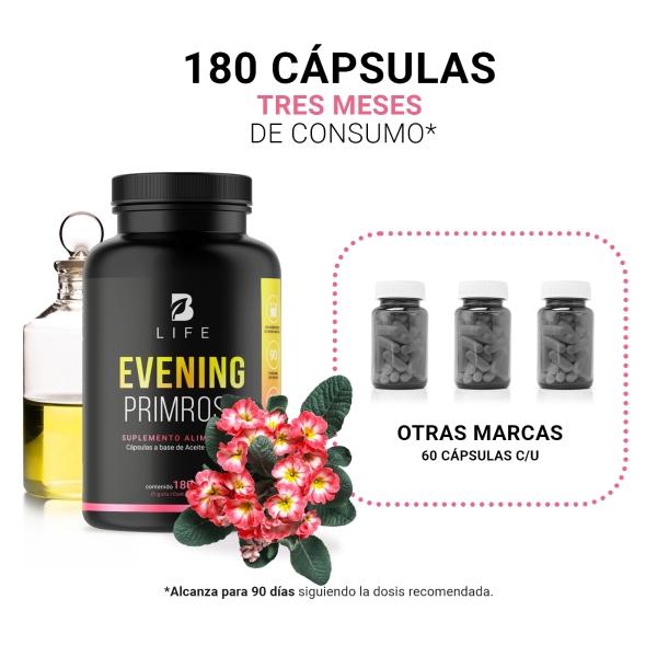 Aceite De Prímula (onagra) De 180 Caps. De 1000mg. Evenning Primrose. B Life