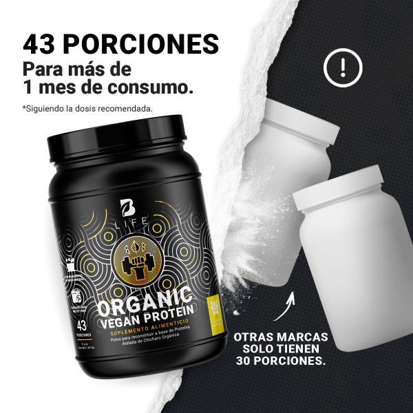 Proteína Orgánica Vegana De 3 Lbs Sabor Vainilla B Life