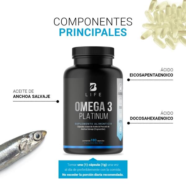 Omega 3 Platinum D 180 Caps 1000mg (certificado Ifos) B Life