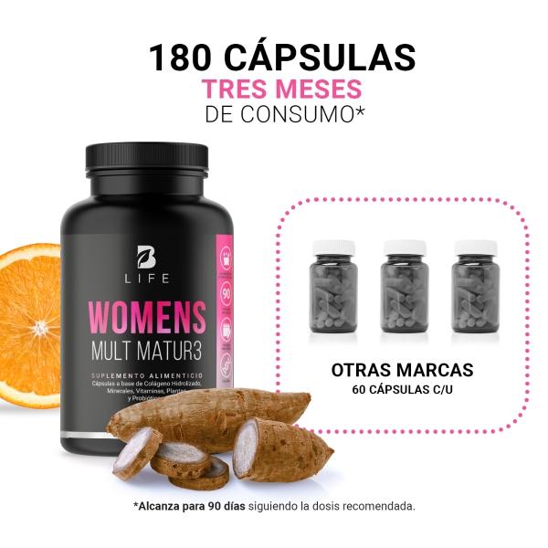 Multivitamínico Para Mujer Mayor De 40 Años 180 Cáps B Life