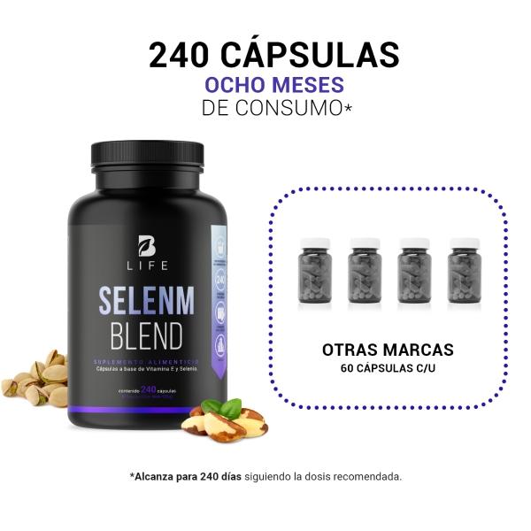 Selenio 240 Cápsulas Con Vitamina E, Selenio Blend, B Life