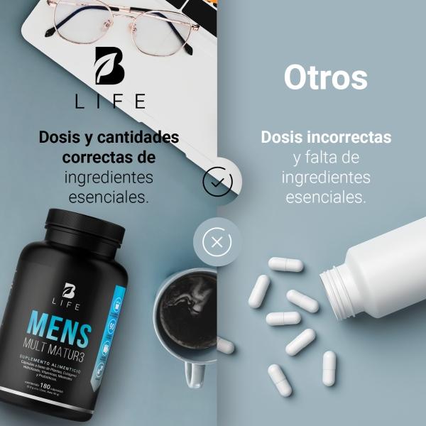 Multivitamico Para Hombre Mayor De 40 Años 180 Cáps B Life