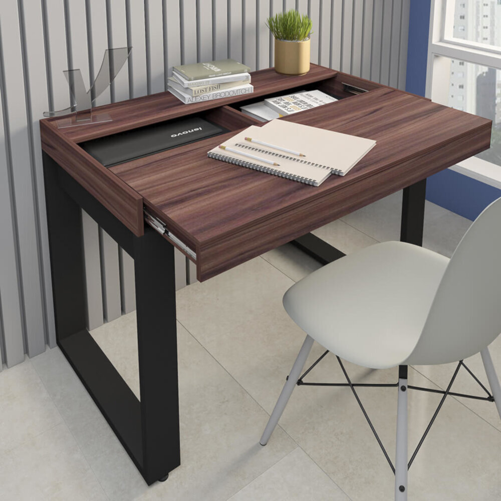 Escritorio Mesa de Computo Bertolini Squadra IPE con Negro.
